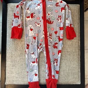 Little Sleepies Valentines Zippy Bamboo Pajamas 0-3 Months